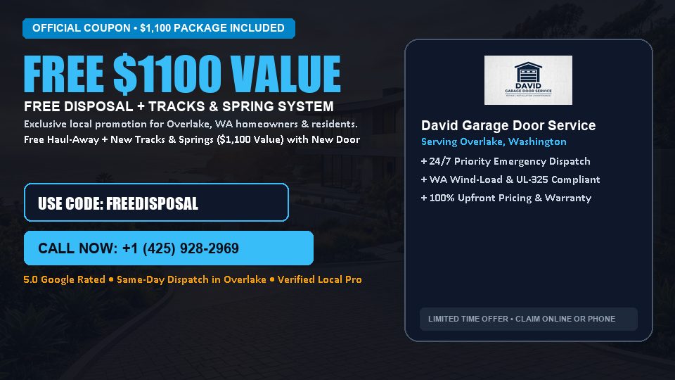 David Garage Door Service FREE Haul-Away & Heavy-Duty Tracks with New Door